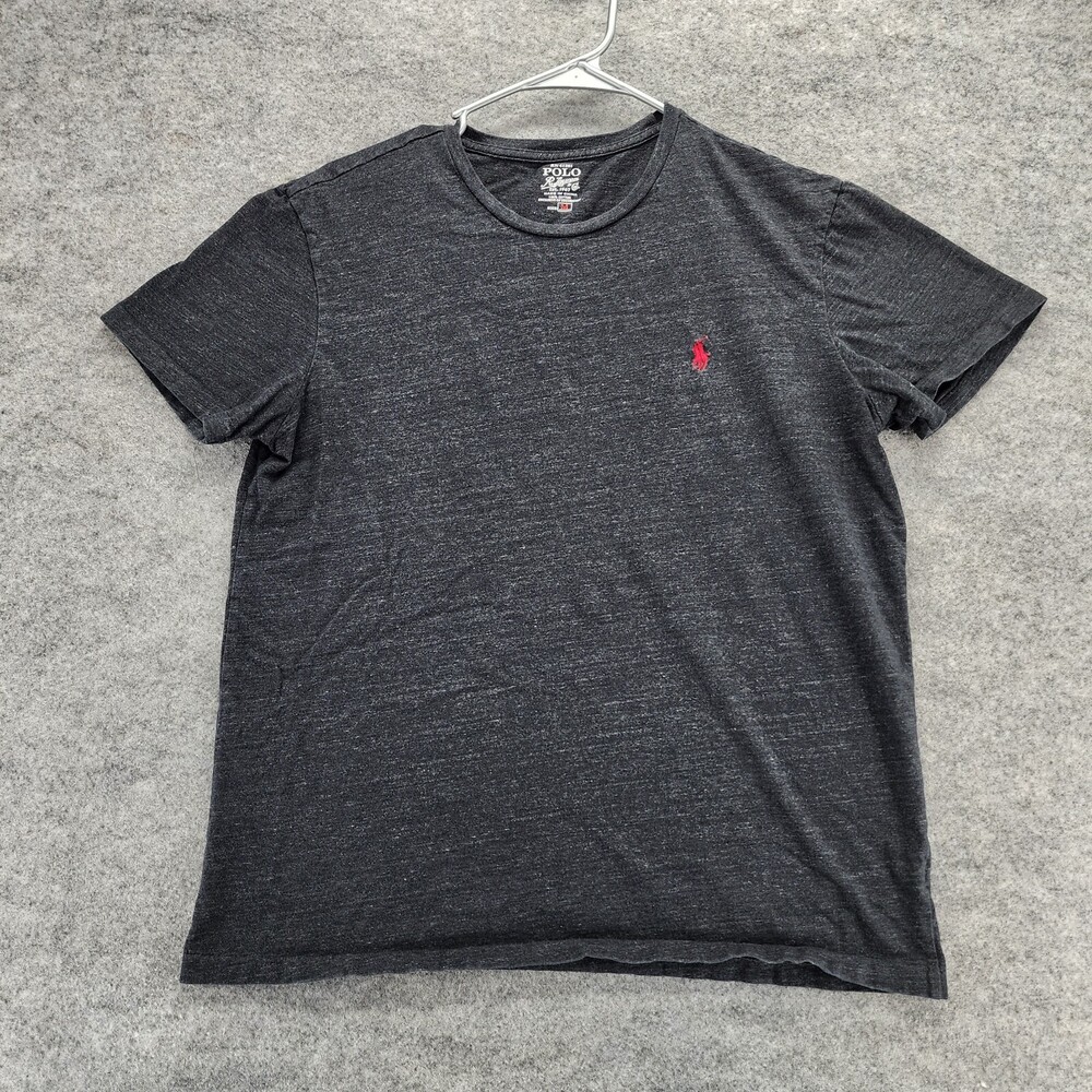 Polo Ralph Lauren Shirt Mens Medium Short Sleeve Black Red Pony